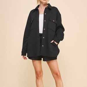 Allie Rose Plus Size Jacquard Knit Shirt Size 1X